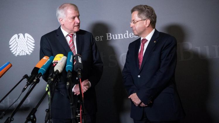 Innenminister Horst Seehofer (l., CSU) und der abgelöste Verfassungsschutzchef Hans-Georg Maaßen.