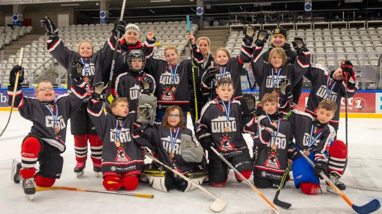 Die Jüngsten des Rostocker Eishockey-Clubs beim Turnier in Vojens