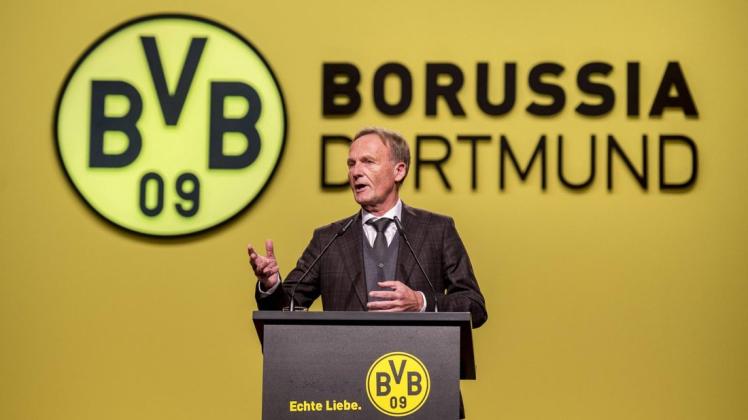 Hans-Joachim Watzke bei der Mitgliederversammlung von Borussia Dortmund. Foto: imago/Kirchner-Media Hans-Joachim Watzke bei der Mitgliederversammlung von Borussia Dortmund. Foto: imago/Kirchner-Media