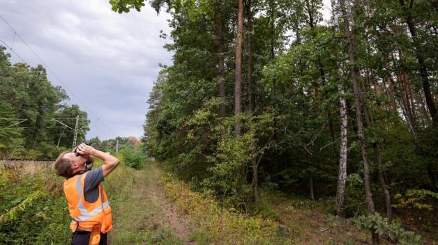 Jürgen Harm ist einer von zahlreichen Forstexperten, der von der DB-Fahrwegdienst. Foto: Daniel Karmann/dpa
