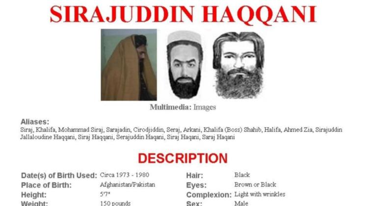 "Most Wanted Terrorists": Der Steckbrief von Siradschuddin Hakkani, Sohn des vertorbenen Islamistenführers Dschalaluddin Hakkani, auf der Homepage der amerikanischen Bundespolizei FBI.