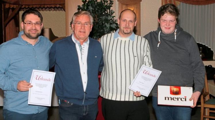 Das Organisatorenteam „Moorbrand 2018 - Wir helfen“, von links: Christoph Blanke, Ludwig Koopmann, Mark Timmer und Hendrik Wessels. 