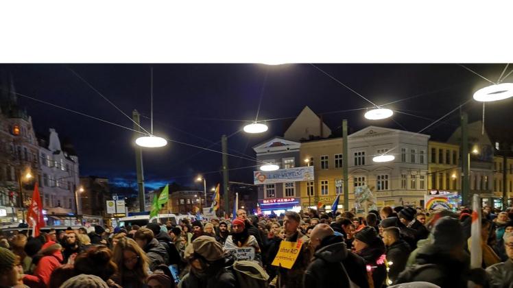 3200 Rostocker haben gegen die AfD demonstriert. Foto: nicp