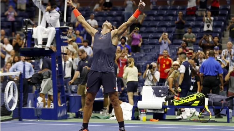 Rafael Nadal besiegte in einem epischen Spiel den Österreicher Dominic Thiem. Foto: picture alliance/Adam Hunger/AP/dpa