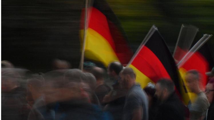 Demonstration des rechtspopulistischen Bündnisses Pro Chemnitz. Foto: dpa/Hendrik Schmidt