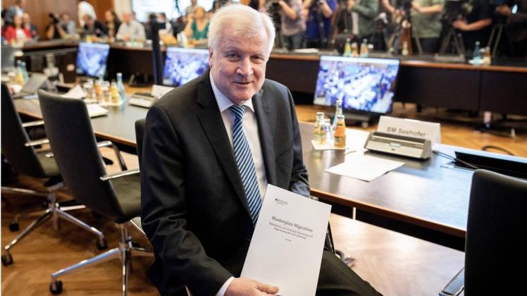Bundesinnenminister Horst Seehofer (CSU) bei der Vorstellung seines "Masterplan Migration".