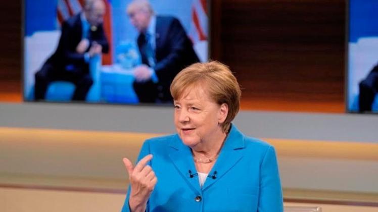 Kanzlerin Merkel in der ARD-Talksendung „Anne Will“ über Trumps Strafzölle: „Wir lassen uns nicht ein ums andere Mal da irgendwie über den Tisch ziehen. Sondern wir handeln dann auch.“ 