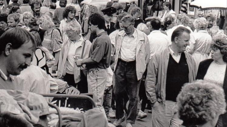 Am 16. September 1989 herrschte auf dem Herbstmarkt in Ganderkesee großer Andrang. 