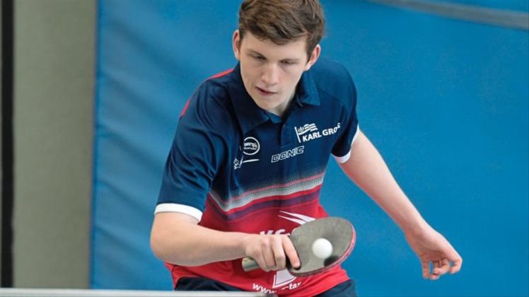 Bei der Tischtennis-Bezirksendrangliste der männlichen Jugend blieb Tom Piper vom TuS Hasbergen ein Sieg verwehrt. Bei der Tischtennis-Bezirksendrangliste der männlichen Jugend blieb Tom Piper vom TuS Hasbergen ein Sieg verwehrt.