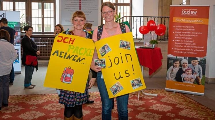 Unterstützung ist weiterhin gefragt:  Ehrenamtliche trafen sich beim Aktionstag „Engagiert für und mit Geflüchteten“ im Osnabrücker Rathaus. 