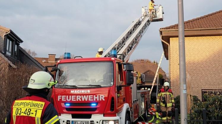 Feuerwehreinsatz am Gneisenauweg in Delmenhorst. Ein Entstehungsbrand konnte schnell und behutsam gelöscht werden. 