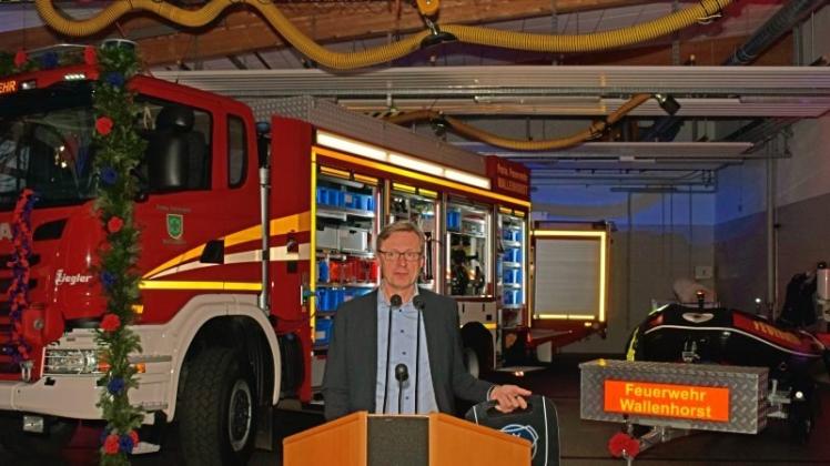 Lobte die Zusammenarbeit von Wallenhorster Verwaltung und Feuerwehr: Bürgermeister Otto Steinkamp. 