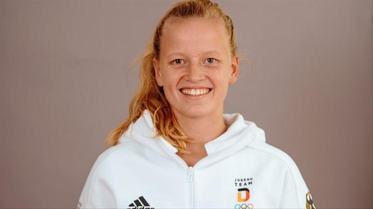 Im Teamoutfit: Emma Eichmeyer. Im Teamoutfit: Emma Eichmeyer.