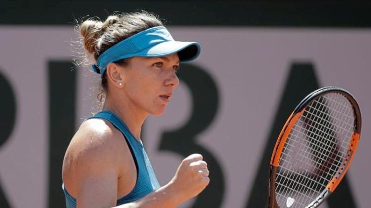 Simona Halep hat sich im Halbfinale gegen Garbiñe Muguruza durchgesetzt. 