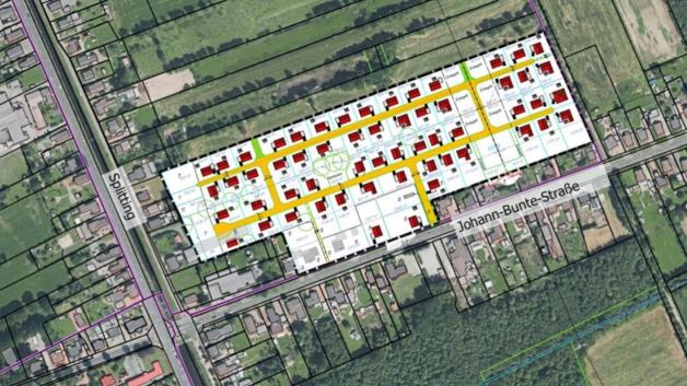 55 Bauplätze umfasst das Baugebiet nördlich der Johann-Bunte-Straße in Papenburg, für die nun die Straßenbenennung erfolgt ist. Grafik: Stadt Papenburg 55 Bauplätze umfasst das Baugebiet nördlich der Johann-Bunte-Straße in Papenburg, für die nun die Straßenbenennung erfolgt ist. Grafik: Stadt Papenburg