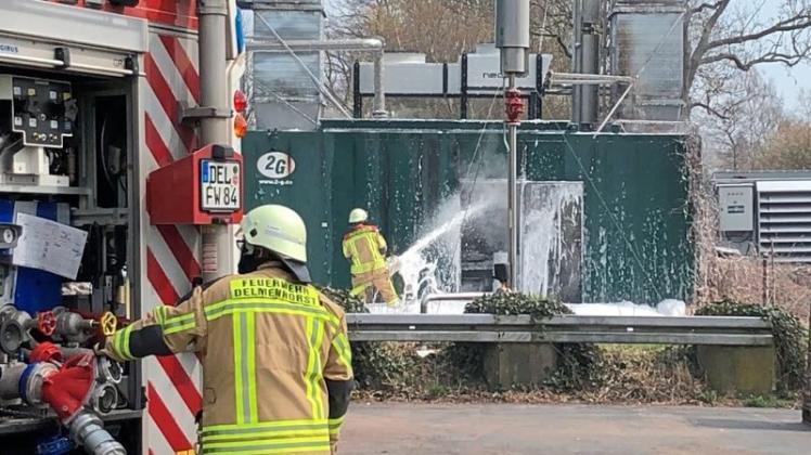Die Feuerwehr musste den Brand in einem Blockheizkraftwerk in Schohasbergen löschen. 