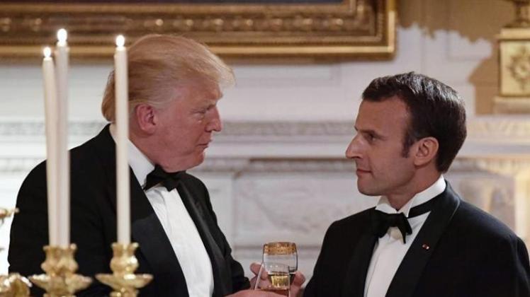 Bei aller Freundlichkeit: US-Präsident Donald Trump und Frankreichs Präsident Emmanuel Macron liegen politisch weit auseinander. 