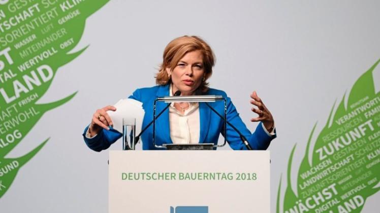 Landwirtschaftsministerin Julia Klöckner auf dem Bauerntag. 