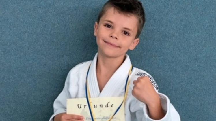 Dritter der U10-Bezirks-Einzelmeisterschaft 2018: Luca Capille, Judoka vom Bookholzberger TB. 