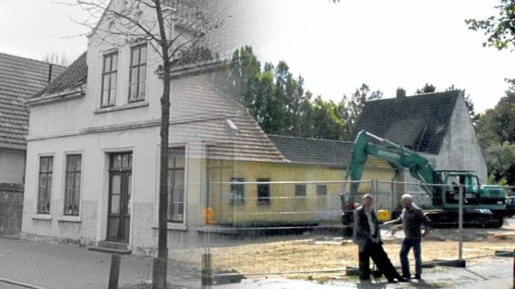Cramerstraße früher und heute: Früher stand hier ein denkmalgeschütztes Haus. Heute ist hier Kahlschlag. Foto/Montage: Jan Eric Fiedler