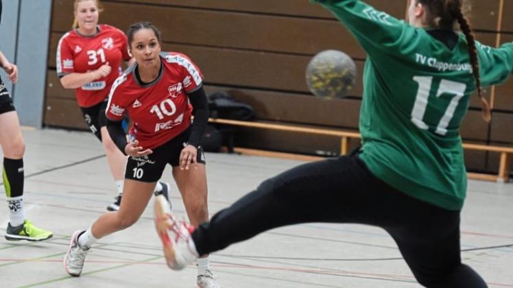 Gehen an diesem Sonntag bei der HSG Wilhelmshaven auf Torejagd: die Oberliga-Handballerinnen der HSG Hude/Falkenburg um Ashley Butler. 