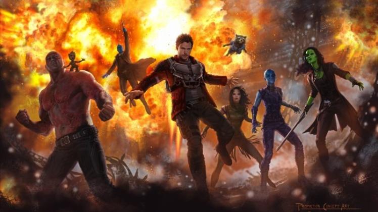 Guardians of the Galaxy Vol 2.: Drax, Peter Quill, Gamora und Groot stürzen sich in ein zweites Marvel-Abenteuer. 