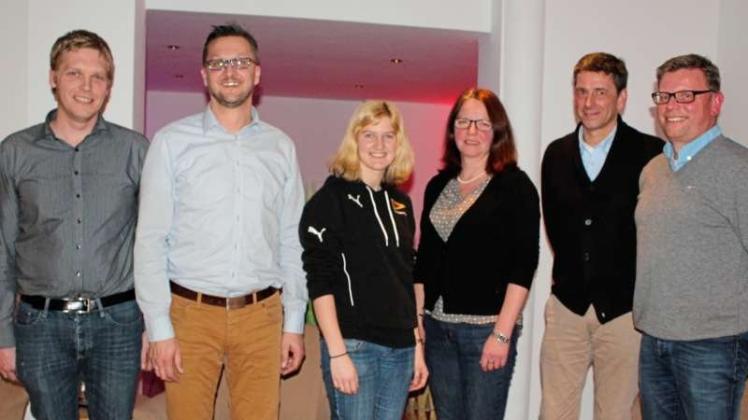 Der Vorstand mit (von links) Christian Kruse, Hubertus Lager, Katja Sinning, Grit Lohse, Ralf Schlereth und Markus Kalvelage verzeichnete ein gutes und ereignisreiches Vereinsjahr. 