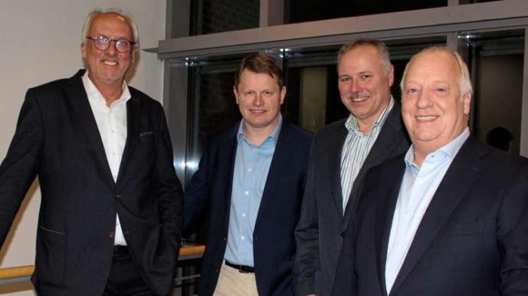 Einstimmig in den Vorstand der Mittelstands- und Wirtschaftsvereinigung wiedergewählt wurden (von links) Wilhelm Schulte, Georg Gerdes, Frank Silze und Ernst-Otto Cordes. 