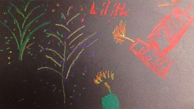 Kinder  lieben Feuerwerk. Leider. Illustration: Lilith Benedict