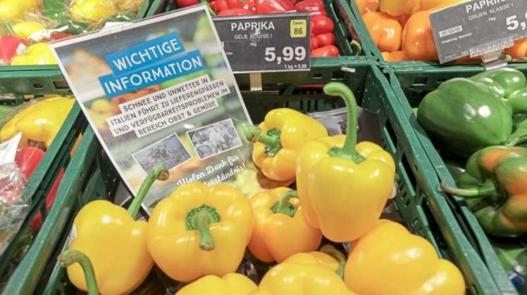 Knapp und teuer: Für Gemüse aus Spanien und Italien müssen Kunden derzeit tief in die Tasche greifen. 