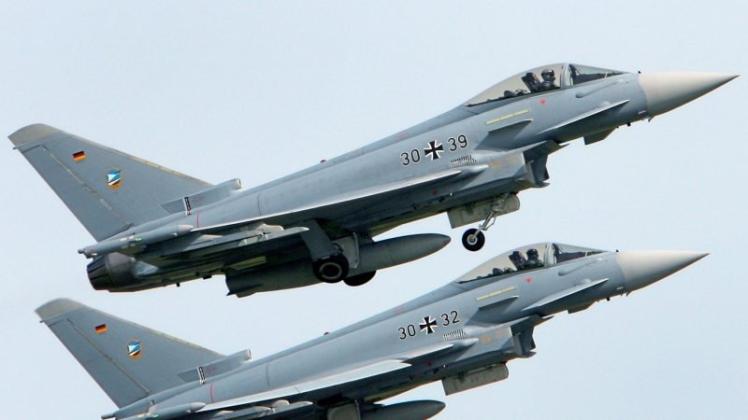 Wird es künftig gemeinsame europäische Kampfjets geben? Noch ist das Zukunftsmusik. Im Bild zwei Eurofighter. 