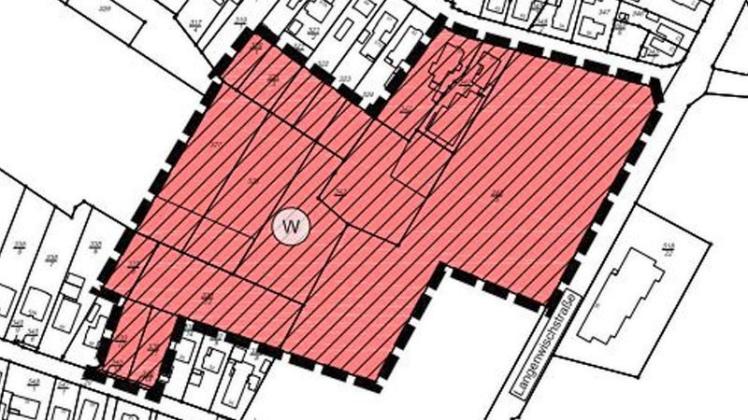 An der Langenwischstraße (r.) soll noch in diesem Jahr mit der Erschließung eines Neubaugebiets begonnen werden. Grafik: Stadt Delmenhorst An der Langenwischstraße (r.) soll noch in diesem Jahr mit der Erschließung eines Neubaugebiets begonnen werden. Grafik: Stadt Delmenhorst