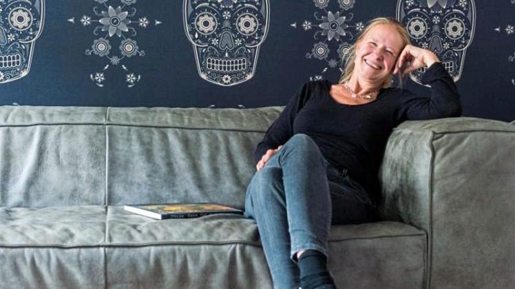 Cornelia Funke im Tonstudio „German Wahnsinn“ in Hamburg. 