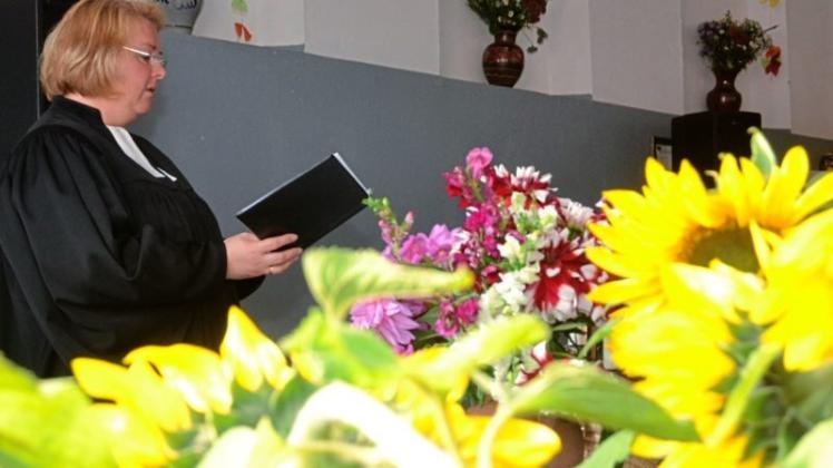 Pastorin Uta Brahms wird wieder den Erntedank-Gottesdienst halten. 