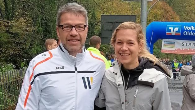 Sie liefen starke Zeiten: Dieter Meyer und Tochter Janina Meyer vom Lauf Club 93 Delmenhorst. 