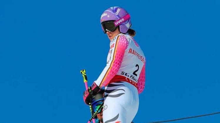 Viktoria Rebensburg ist beim Riesenslalom in St. Moritz ausgeschieden. 