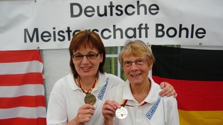 Sehr zufrieden: Karin Hilgemeier (links) und Marianne Lübbering vom SKV Delmenhorst. 