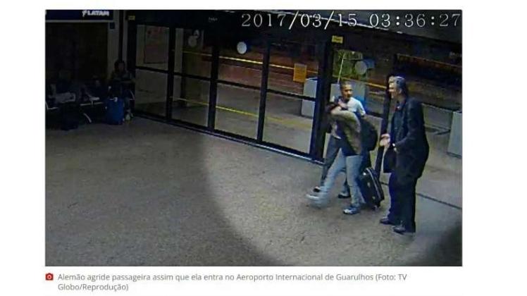 Ein Mann, der offenbar aus Delmenhorst stammt, sitzt seit Tagen am Flughafen in Sao Paulo fest und soll dort mehrfach Frauen mit Schlägen attackiert haben. Screenshot: g1.globo.com / noz.de