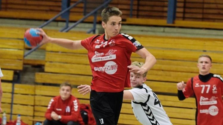Nicht zu halten: Die A-Jugend-Handballer der HSG Delmenhorst um Lukas Wind (vorn) gewannen ihr Heimspiel gegen Bramsche. 