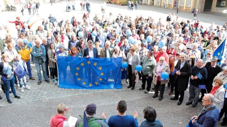 Für Europa demonstrierten etwa 400 Osnabrücker. 