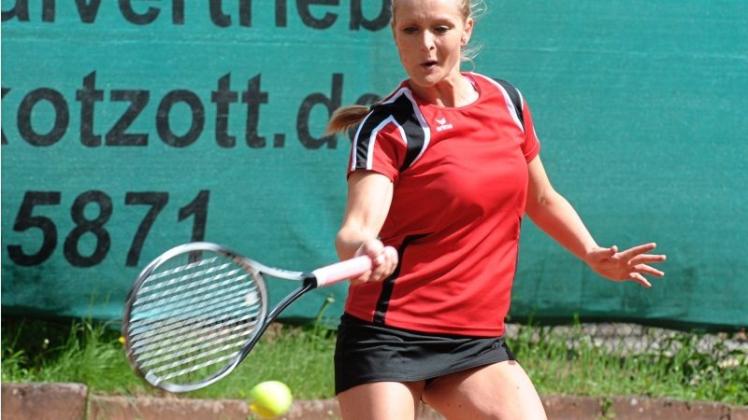 Power mit der Vorhand: Kristina Quindt vom Ganderkeseer Tennisverein. 
