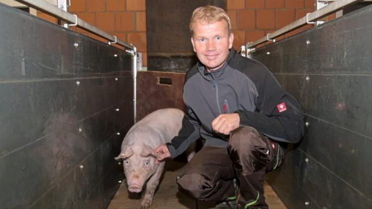 „Wenn die Schweine entsprechend viel Platz haben, können sie sich sehr wohl fühlen“, sagt LandwirtRainer Bücking.