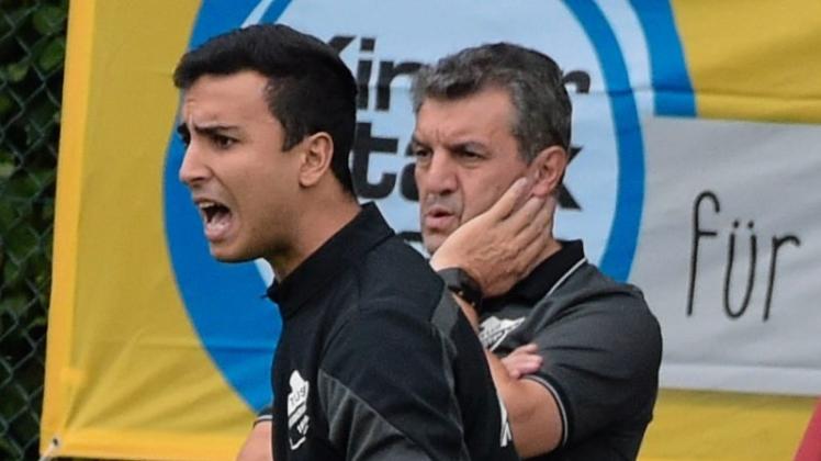Spitzenreiter: Coach Selim Karaca und Co-Trainer Jorge Jacinto sind mit dem TuS Heidkrug noch ohne Punktverlust. 