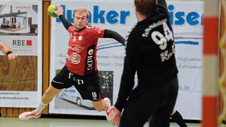 Wollen an diesem Samstag gegen den TuS Haren erfolgreich sein: die Verbandsliga-Handballer der HSG Delmenhorst um Frederic Oetken. 