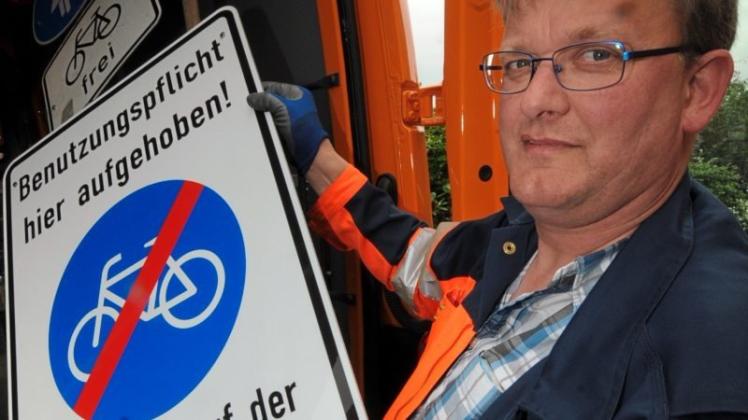 Aufgehoben wird in diesen Tagen auf mehreren Straßen in Lingen die Radwegebenutzungspflicht. 