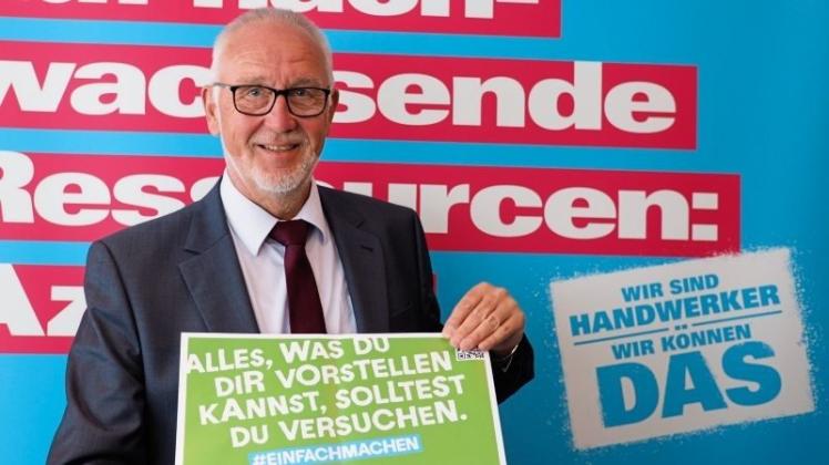 Hartmut Günnemann von der Kreishandwerkerschaft Delmenhorst/Oldenburg-Land setzt auf den „Tag des offenen Handwerks“.