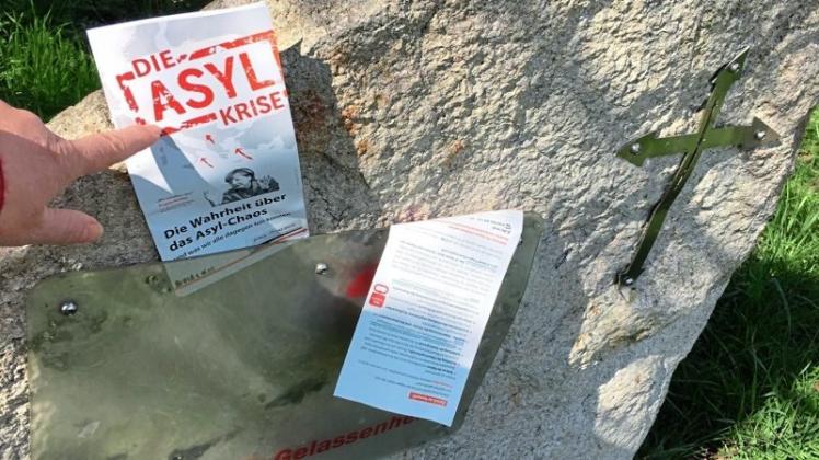 Zweifelhafte Flyer mit der Überschrift „Die Asylkrise“ haben Bürger unter anderem auf dem Hümmlinger Pilgerweg und bei Veranstaltungen an Windschutzscheiben gefunden. Die Polizei hat die Flyer geprüft. 