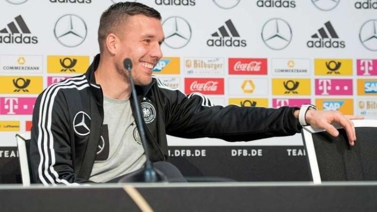 Immer für einen lockeren Spruch gut: Lukas Podolski. 