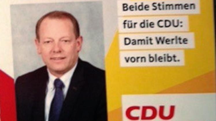 Die SPD im Werlter Stadtrat meint, dass Bürgermeister Daniel Thele sich nicht für einen CDU-Wahlflyer hätte zur Verfügung stellen sollen. Flyer: CDU