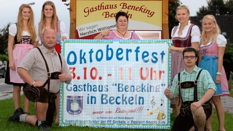 Für Dienstag, 3. Oktober, lädt das Jugendblasorchester der Freiwilligen Feuerwehr Beckeln zum Oktoberfest ins Gasthaus Beneking ein.  
